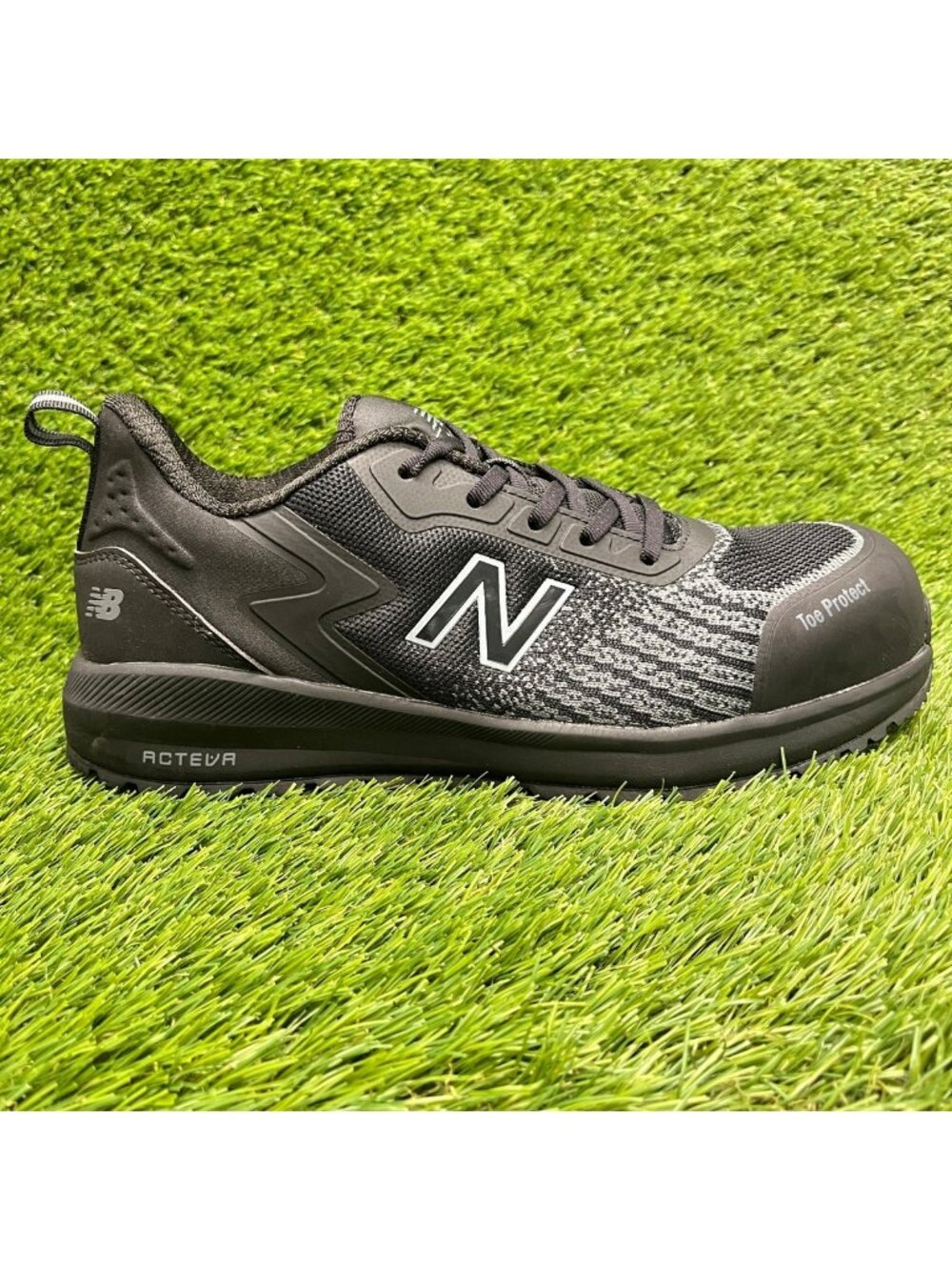 New Balance Speedware Mens Size 8 Black White Composite Toe Safety Work Shoes
